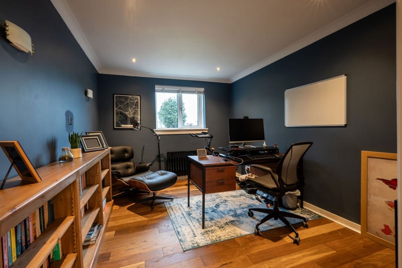 This study, situated on the ground floor, would make a great space for working from home.