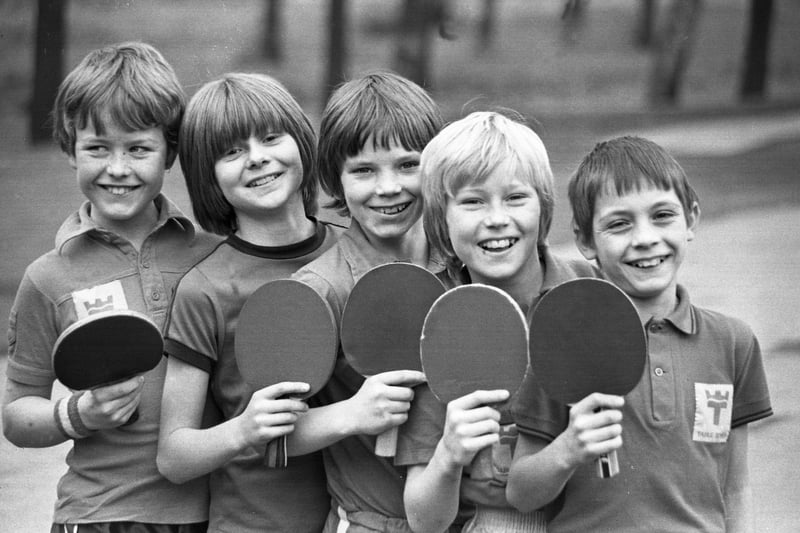 The school's table tennis team were best with bats in February 1982.
They were North East area champions in the boys under 11 National Table Tennis Team Championships.