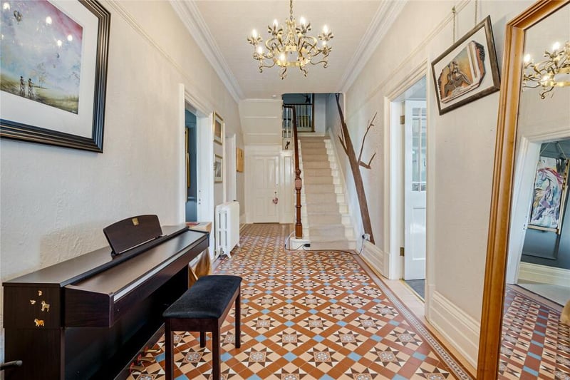 The beautiful hallway sets the tone for the home.