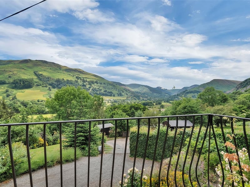 First floor balcony offers scenic views of the Tanat Valley. Picture: Rightmove