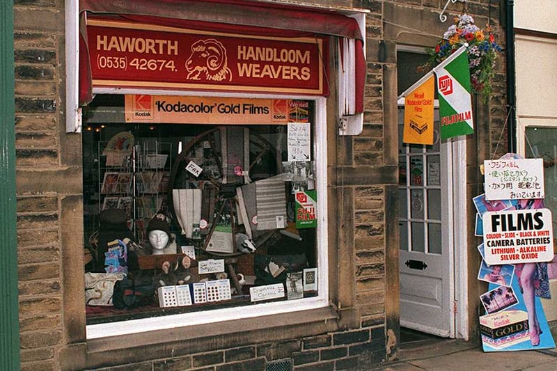 Haworth's Handloom Weavers run by shopkeeper shopkeeper Mr Bateman. Pictured in September 1995.