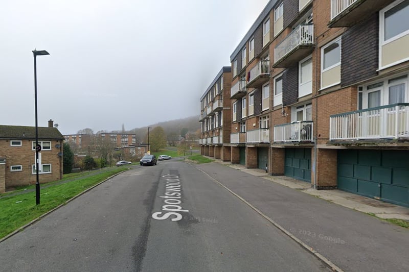 The second-highest number of reports of antisocial behaviour in Sheffield in February 2024 were made in connection with incidents that took place on or near Spotswood Drive, Gleadless Valley, with 6