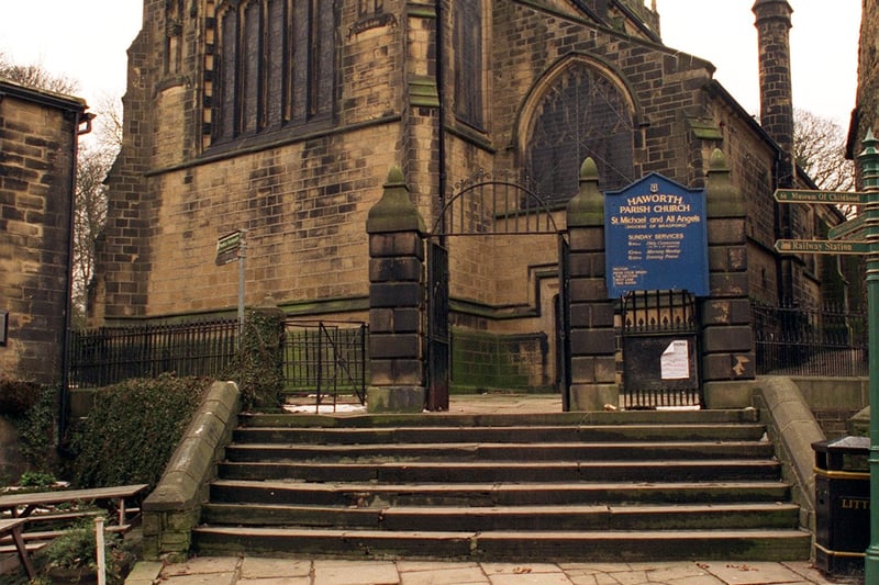 Haworth Parish Church, St Michael and All Angels pictured in February 1996.