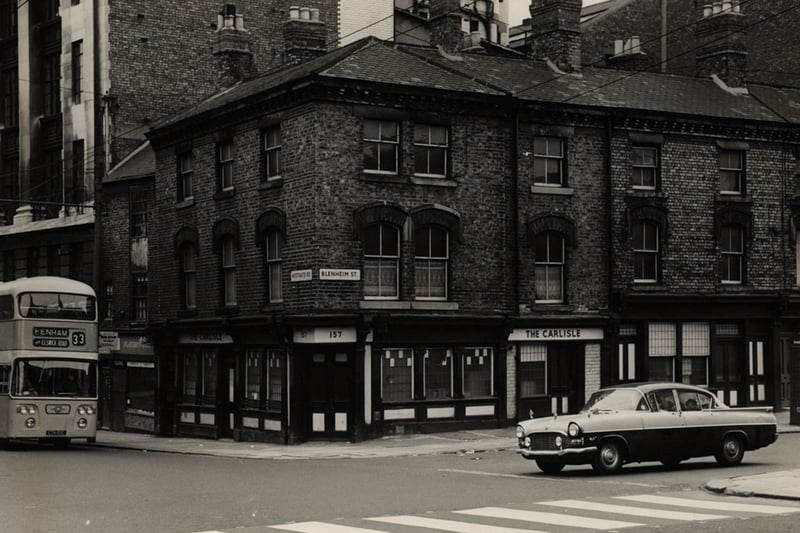  The photograph shows the junction between Blenheim Street and Westgate Road. The Carlisle Pub is also pictured.
