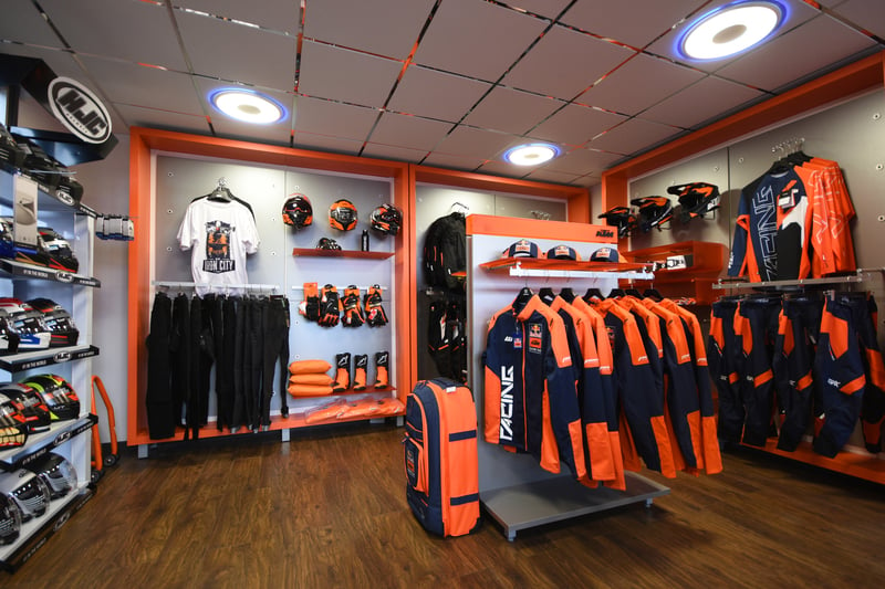 The South Tyneside dealership has a huge range of KTM clothing and accessories - with Iron City Motorcycles recently being authorised as KTM's latest dealer.