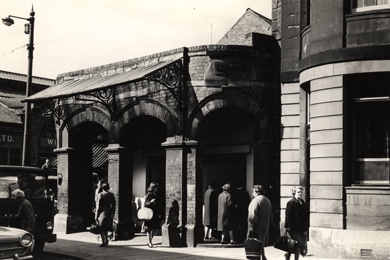  A view of the Fish Market Clayton Street/St. Andrew's Street Newcastle upon Tyne taken in 1966. The Fish Market opened on Clayton Street/St. Andrew's Street in the 19th century. 