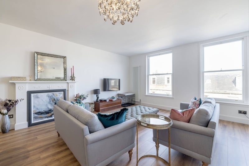 Edinburgh for sale: Sleek and contemporary top-floor three-bedroom flat ...