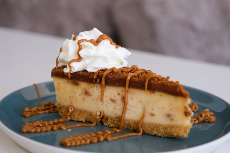 Many fresh cakes and bakes are available each day, including the Biscoff cheesecake for £3.50.