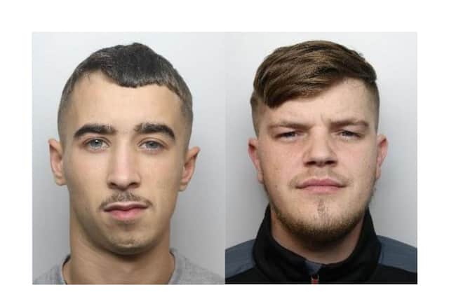 19-year-old Markel Brooks (left), of Lapwater Drive, and Luke Dabell, 27, of Southey Avenue, were both found guilty at a trial in February of two counts of robbery. Dabell was also found guilty of possessing an offensive weapon