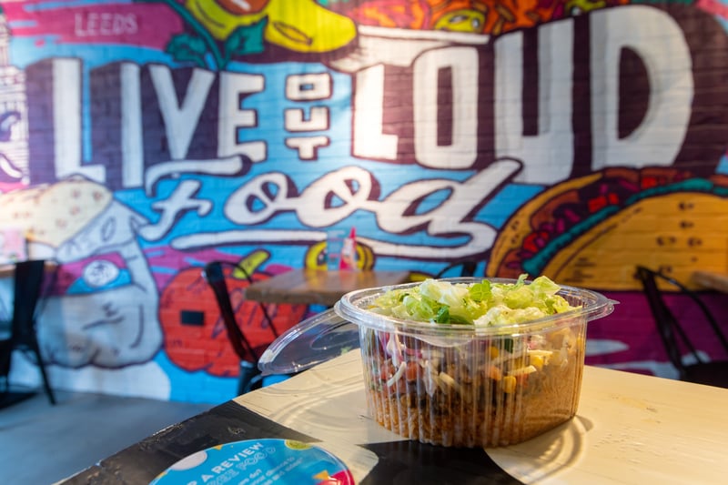 The menu at Boojum includes customisable burritos, bowls, nachos, tacos, chips, and salsas all made fresh in store every day.