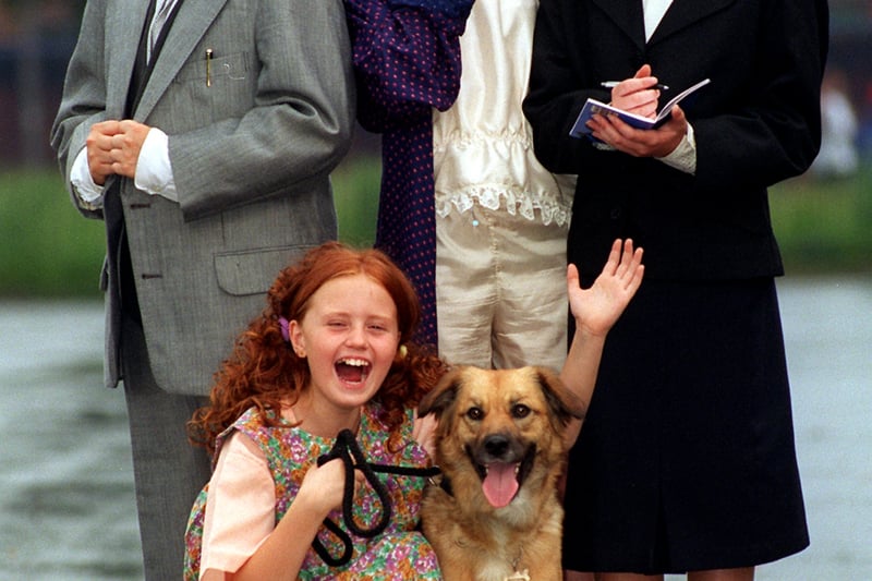 Pupils were preparing to stage Annie in July 1997. Pictured is Kirsty Lister with Elsa.