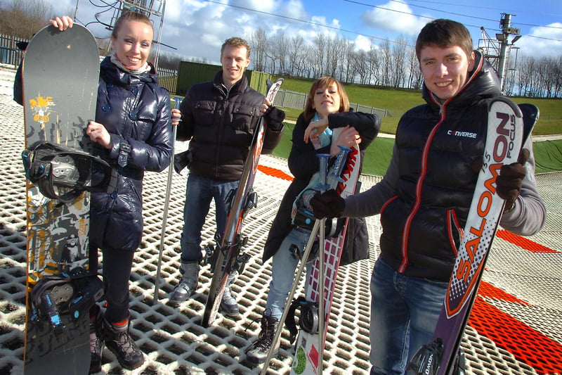 The cast of Sleeping Beauty on Ice took time out from rehearsals for a day at Silksworth Ski Slope ahead of the show opening 11 years ago.