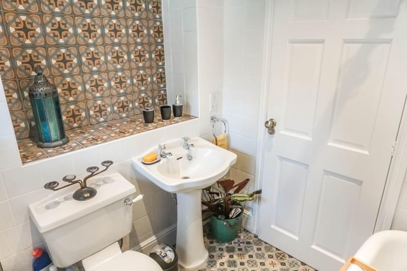 The main bathroom is small, but has a quirky design and all the basics you could need.