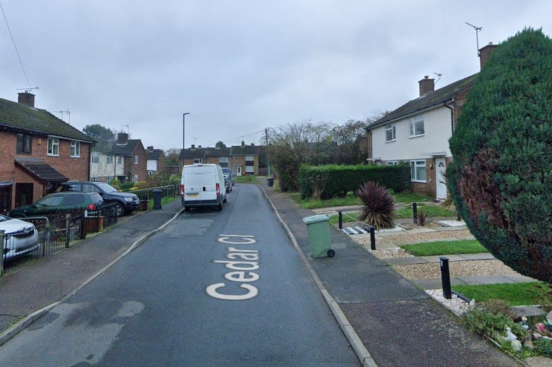 The joint fourth-highest number of reports of criminal damage and arson in Sheffield in January 2024 were made in connection with incidents that took place on or near Cedar Close, Eckington, with 3