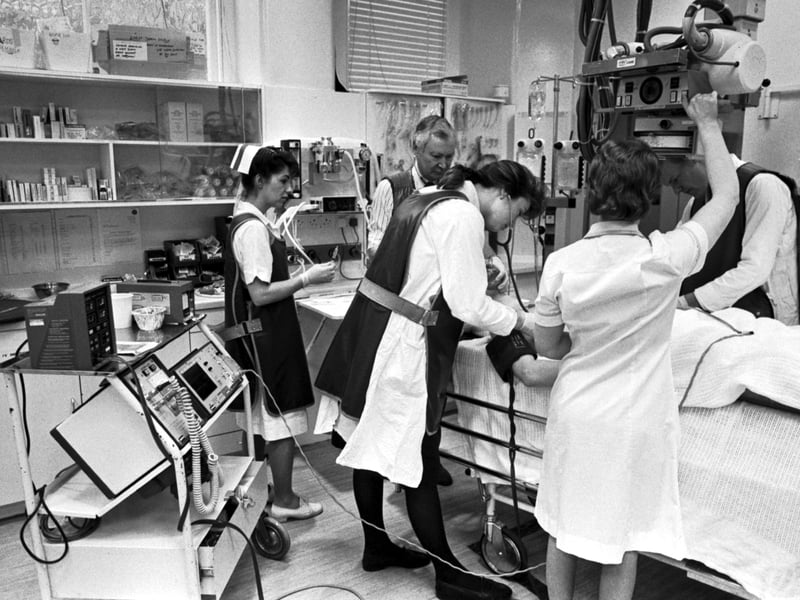 Another busy night at Edinburgh Royal Infrimary's Accident & Emergency department, January 1992.