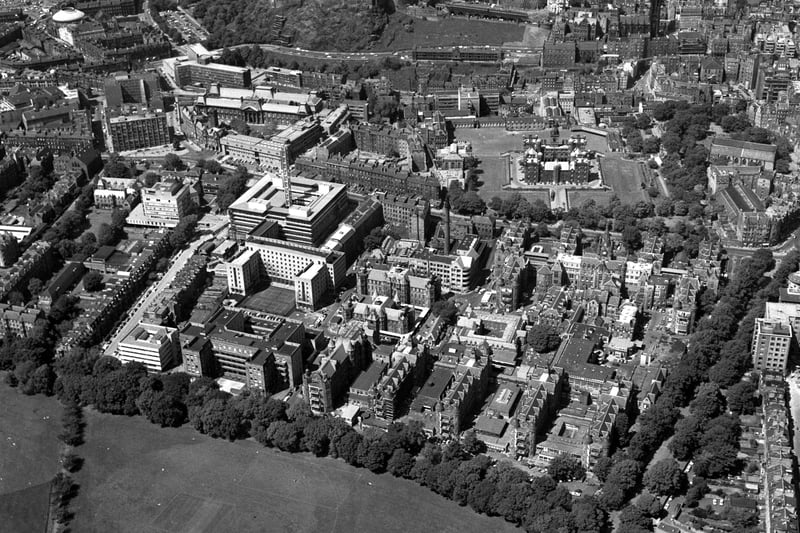 Aerial photograph of Edinburgh Royal Infirmary in August 1979.