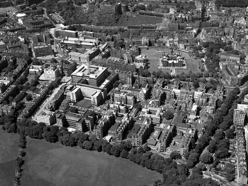 Aerial photograph of Edinburgh Royal Infirmary in August 1979.