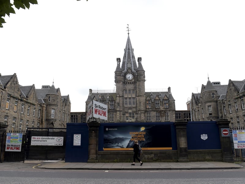 The Royal Infirmary site in Lauriston Place in 2018 - developers were in charge, with part of the old hospital site taken over for the Quartermile development, including housing, offices, retail and leisure, and the main building destined to become home to Edinburgh University's new Edinburgh Futures Institute.