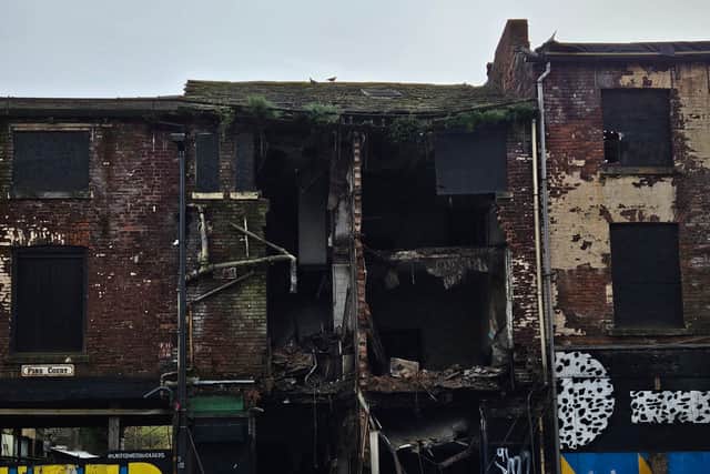 The derelict building on Kirkgate collapsed on Friday afternoon
