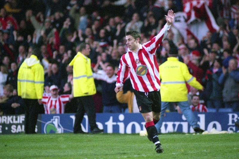 Kevin Phillips pictured after scoring one of Sunderland's five goals at Bury.