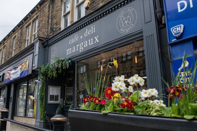 Cafe Deli Margaux, named after the owners' beloved French Bulldog, serves specialty coffee from local roasters Darkwoods, wines from Farsley merchants House of Wine, and offers impressive, locally-sourced new menus.