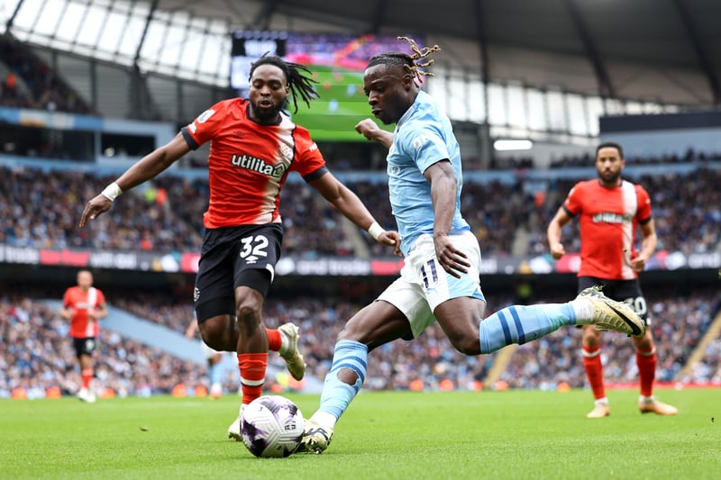 Regularly got to the byline and cut the ball into the box, but the sheer number of orange shirts cut out those scoring chances. It was an impressive display from City's no.11, who gave Onyedinma a rough afternoon and won a penalty after the Luton defender's tired challenge in the final stages and netted the fourth goal late on.
