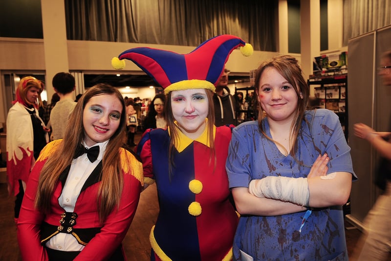 Emily Wilson, Katelyn Mulvey and Ella Williams, from Knottingley, also dressed up.
