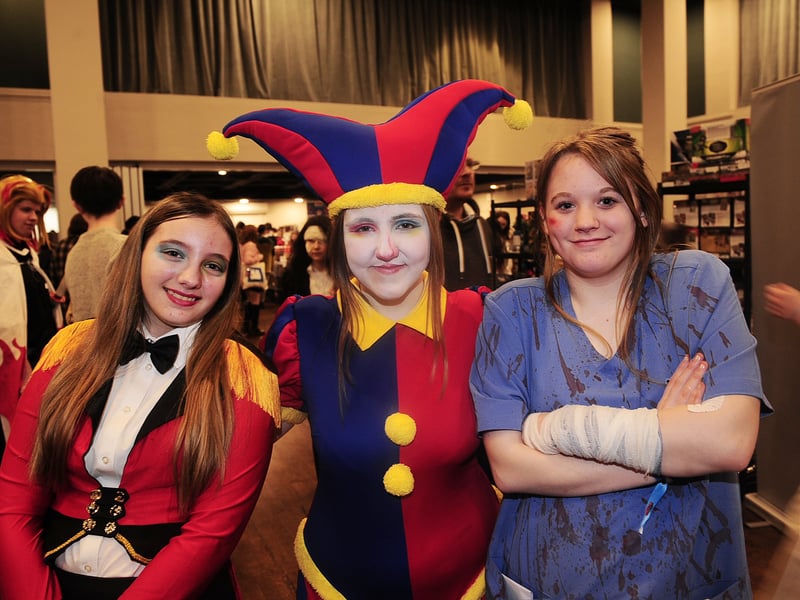 Emily Wilson, Katelyn Mulvey and Ella Williams, from Knottingley, also dressed up.