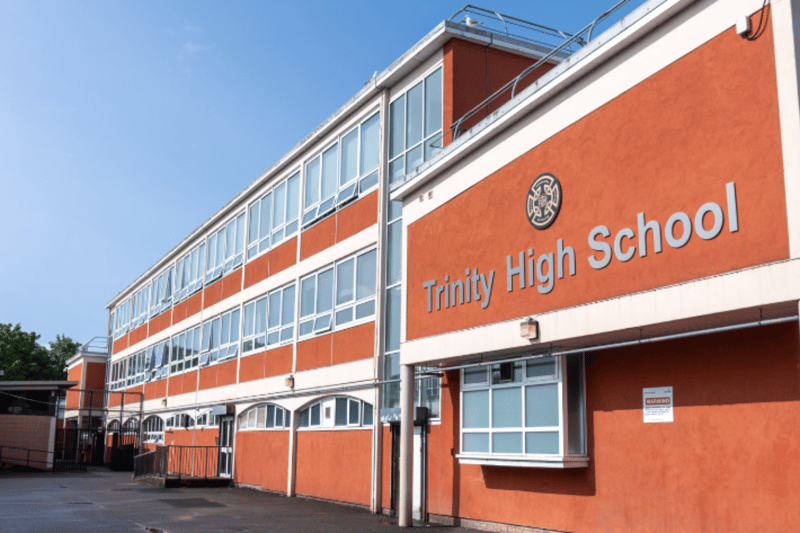Trinity was ranked 4th in Renfrewshire and 129th in Scotland. 39% of school leavers achieved 5 Highers or more. 953 pupils attend the school.