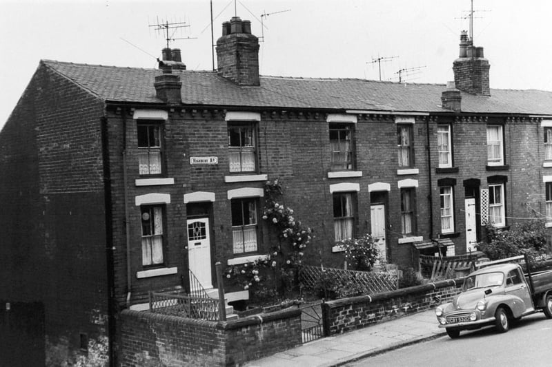 Neat gardens in Highbury Road, spell out the pride of the residents, one of whom has extended the frontage of her home. Pictured in June 1973.