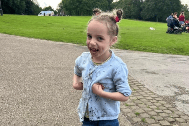Gracie-Mae is now five and is able to walk. She communicates using the language technique Makaton.