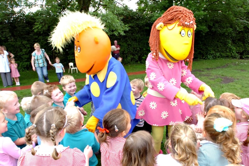 Jake and Fizz from the popular TV show The Tweenies were a big hit in July 2007 when they visited Houghton Community Nursery.