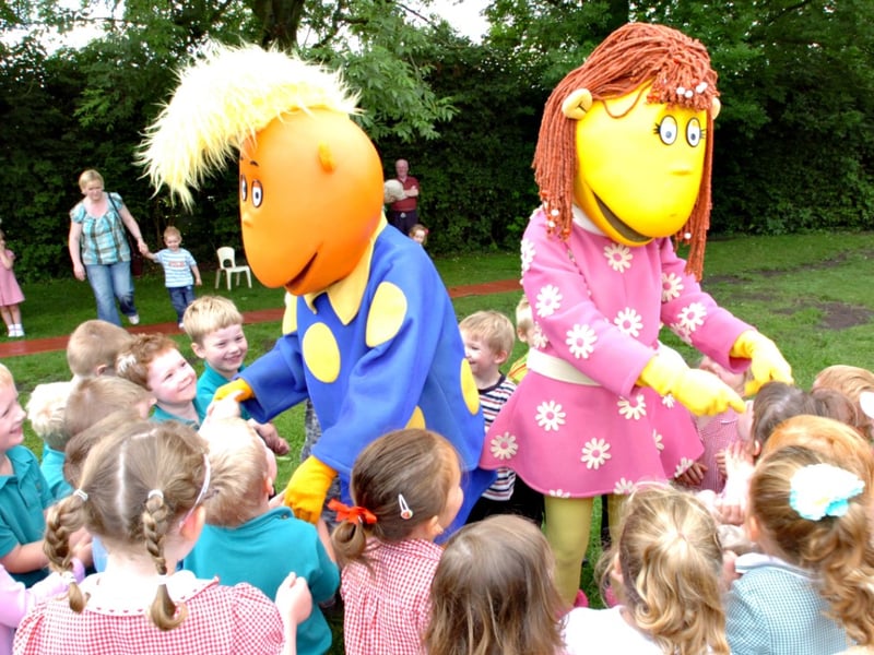 Jake and Fizz from the popular TV show The Tweenies were a big hit in July 2007 when they visited Houghton Community Nursery.