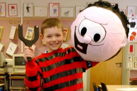 Sean Smith was very impressive as Dennis the Menace in this  wonderful photo from the Diamond Hall Junior School fancy dress day in 2003.