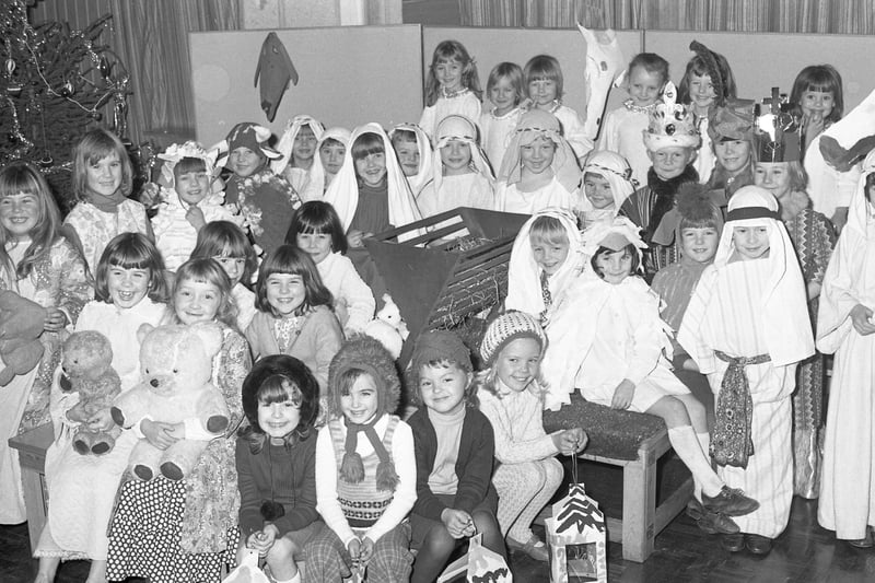 An enchanting look at some of the children from Burnside Infants School who took part in the school nativity play in December 1975.