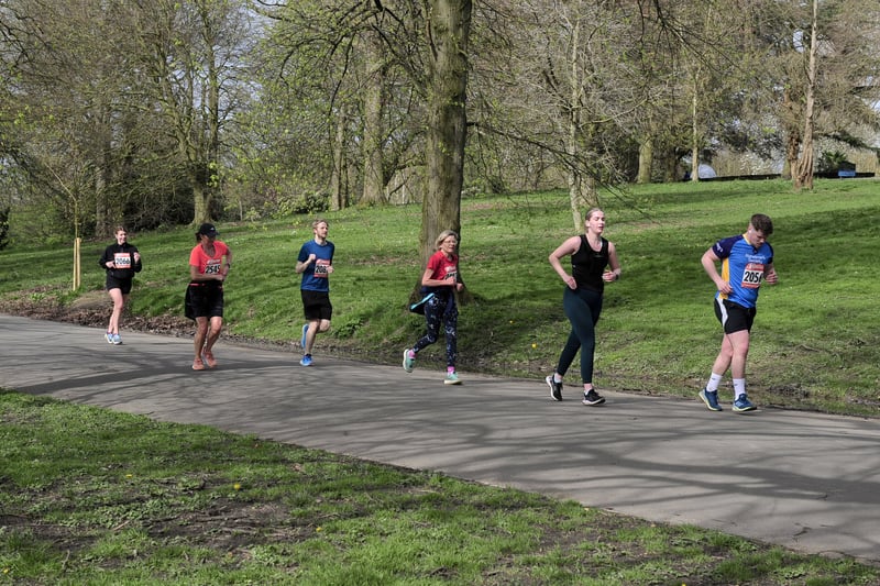 The bright, sunny weather made for perfect running conditions.