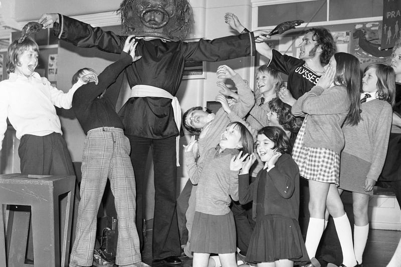 The day that a Cyclops was at Grangetown Junior School.
Pupils learned about the creatures from Homer's Odyssey in September 1974.