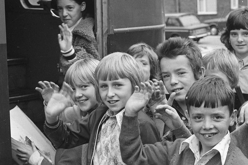 Children from Pallion Primary School got on board the nature bus when it visited Hylton Castle in September 1974.
