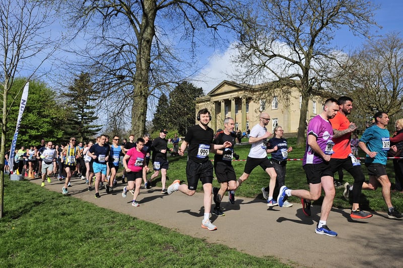 The runners set off for the gruelling 10k.