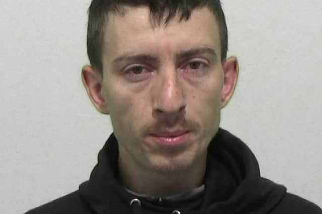Brinza, 29, of Richardson Terrace, Washington, admitted possessing three bladed articles, namely an axe, sword and a knife. He was jailed for six months. 