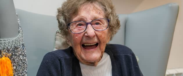 May Stabler, from Chapetown, Sheffield, has celebrated her 100th birthday. She was in the fire service in World War Two. Picture: Dean Atkins, National World