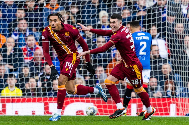 Few would have predicted this result... Motherwell hadn't won at Ibrox in NINE years but they ended that lengthy wait in impressive style earlier this season to halt Rangers' 11-game winning run. Theo Bair's early strike was cancelled out by James Tavernier's spot-kick on the hour mark. But the Steelmen came roaring back as defender Dan Casey headed home the winner for the Lanarkshire outfit.