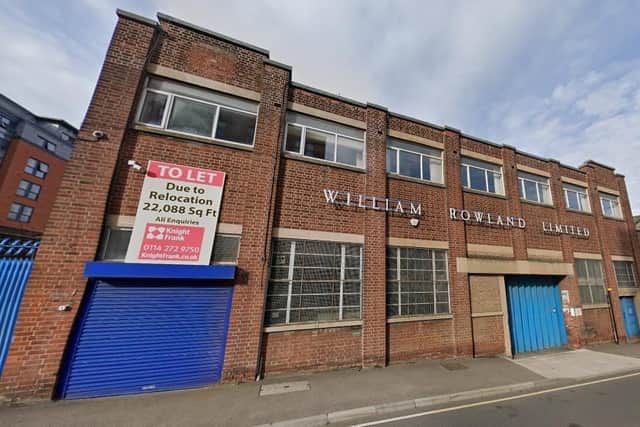 The former William Rowland Ltd factory on Meadow Street will be demolished to make room for Sheffield Gardens.