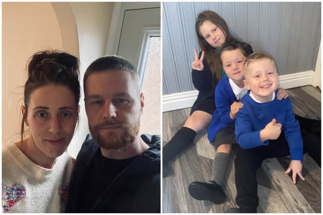 The 'Five Bs' of the Eyre-Roberts family - Beth, Ben, Bella, Briar, and Bryn. The Sheffield family of five are staying with friends and family after a house fire gutted their kitchen.
