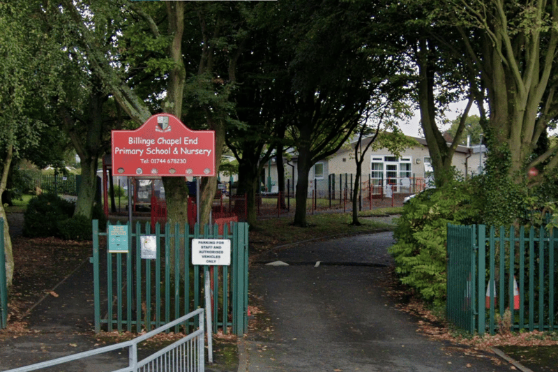 Chapel End Primary School, on Carr Mill Road, has 78% of pupils meeting the expected standard.