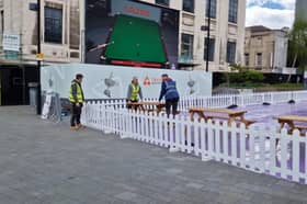 We visited Sheffield city centre to see preparations for the World Snooker championship at The Crucible. Photo: David Kessen, National World