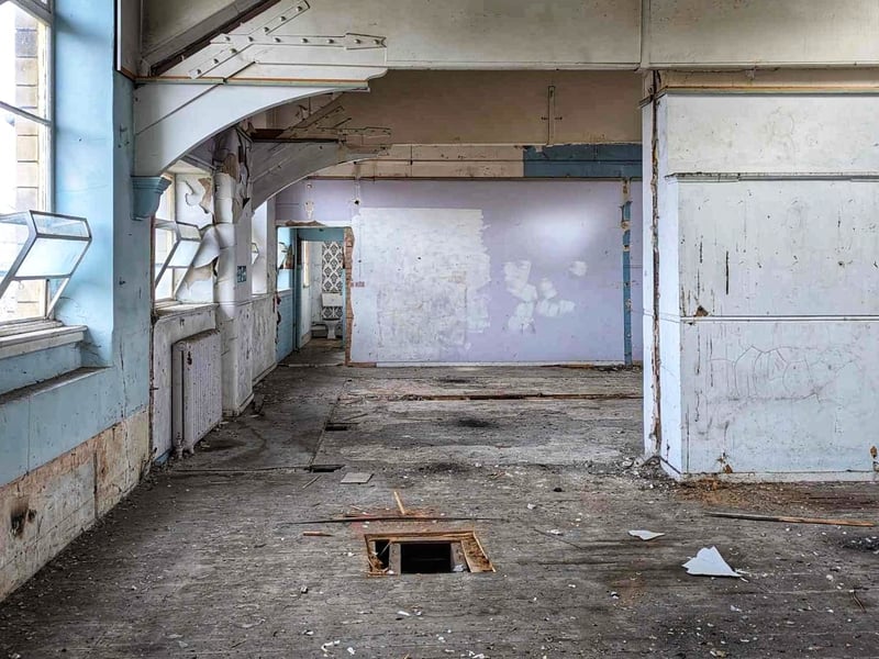Inside the former Highfield Special School, on 