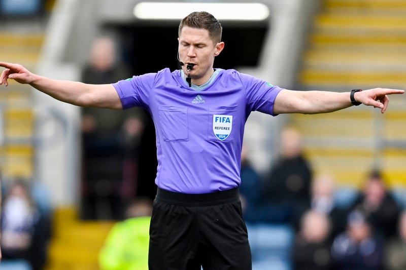 This official has handed out more bookings than any other referee in the Scottish Premiership with a whopping 74 yellow cards given out this season. He has also awarded two red cards. This gives him an average of 4.11 yellows per game - the third highest in the Scottish Premiership.