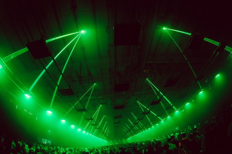 Over at the vast Hangar Stage dancers were immersed in a world where light, sound and space converged as the stage boasts more than 200 suspended LED panels, which float above the audience and reach out more than 70 metres down the The Royal Highland Centre’s giant Highland Hall. 