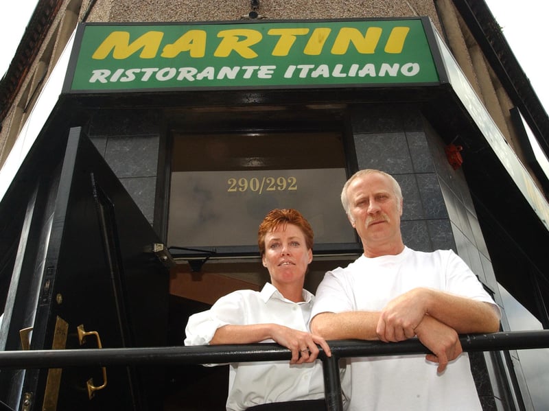 Giuseppe and Glenda Despirito outside the Martini Italian restaurant on London Road, Sheffield